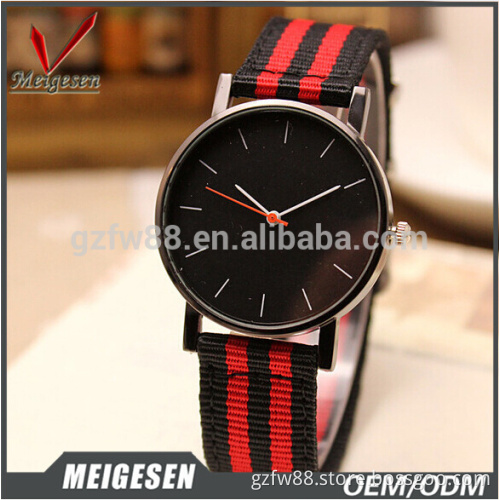 black face hot sale nylon strap men watch lady watch